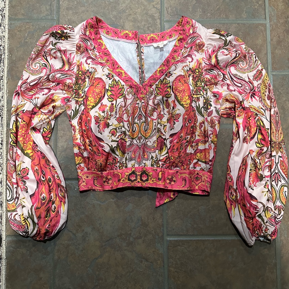 Buckle Crop Tie Top